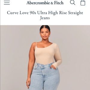 BRAND NEW Curve Love 90s Ultra High Rise Straight Jeans